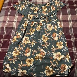 Chic Soul Plus Off Shoulder Dress 3X - Green